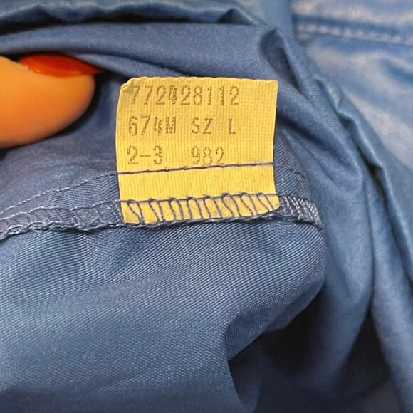 1980s Vintage Levi’s USA Olympic Windbreaker Jacket Blue/Yellow Size Large - Picture 5 of 5